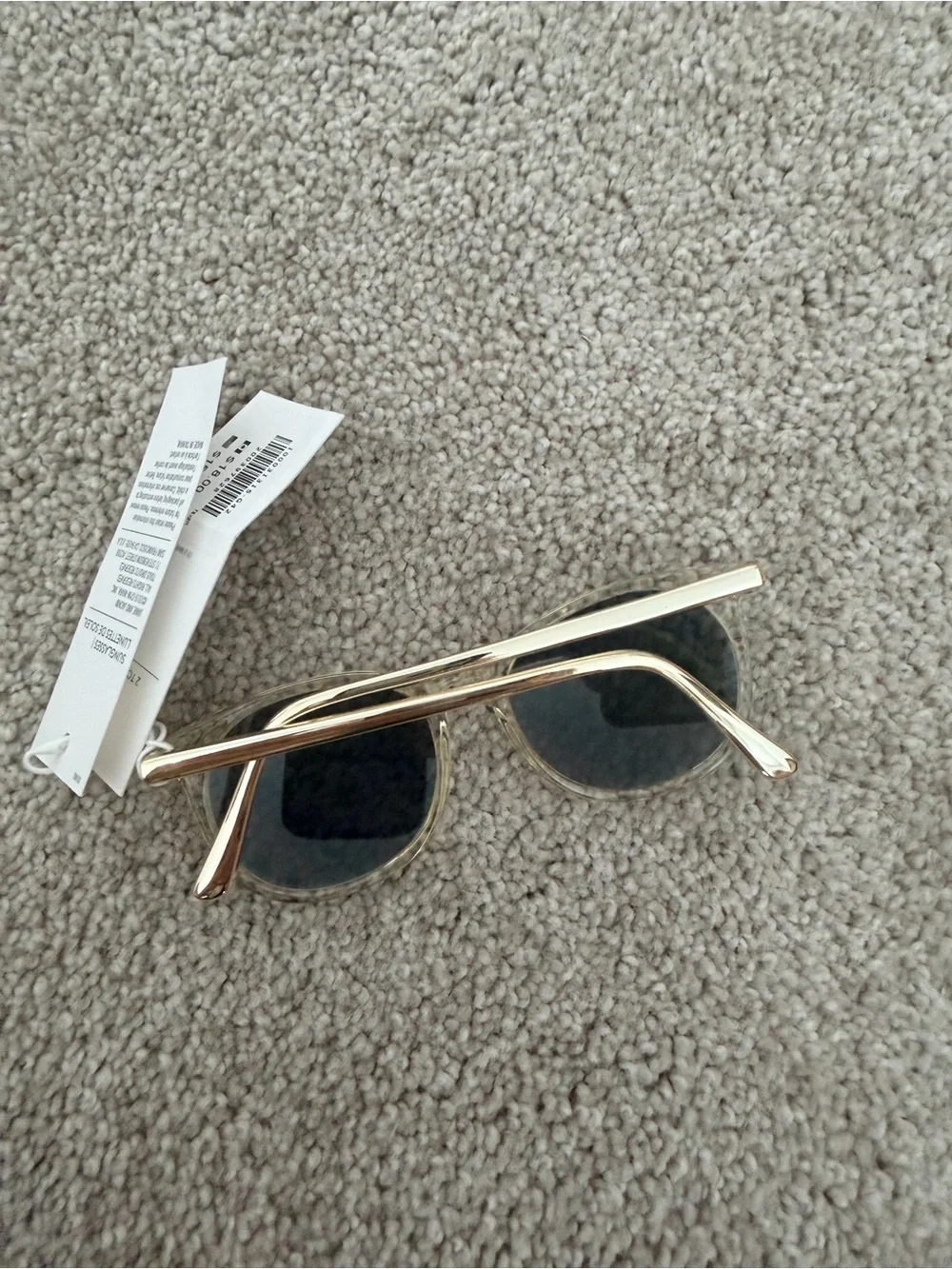 Janie and Jack Gold Frame Sunglasses with Dark Lenses 2-4 yrs